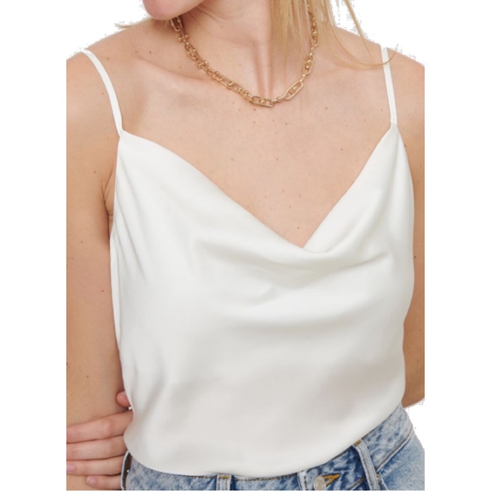 Dynamite Cowl Neck Satin Camisole